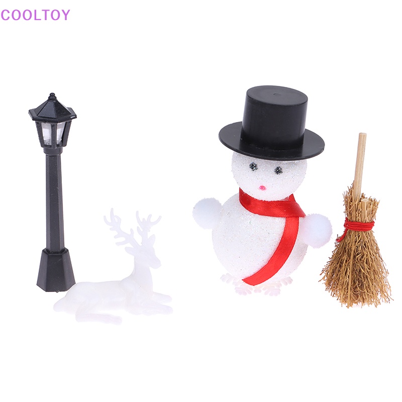 1 Bộ Vật Liệu Tự Làm Người Tuyết 1: 12 Trang Trí Phong Cảnh Giáng Sinh Cho Nhà Búp Bê