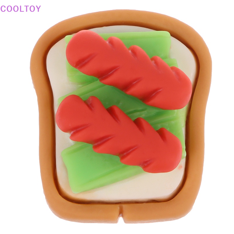Set 5 Mô Hình Bánh Mì Sandwich / Kem / Tráng Miệng Mini Trang Trí Nhà Búp Bê DIY