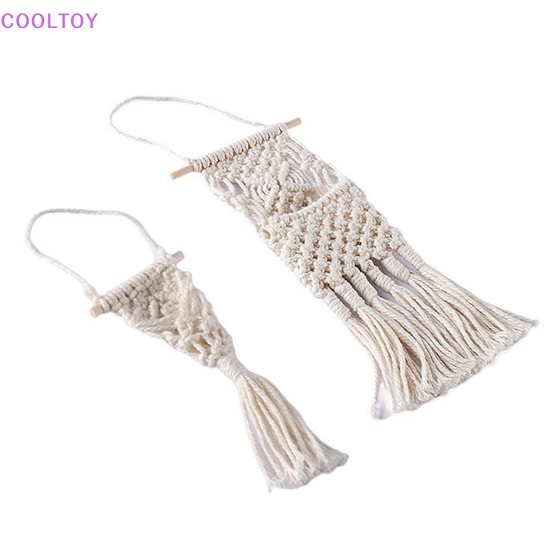 Thảm Dệt Màu Trắng Treo Tường Trang Trí Nhà Búp Bê Phong Cách Bohemian