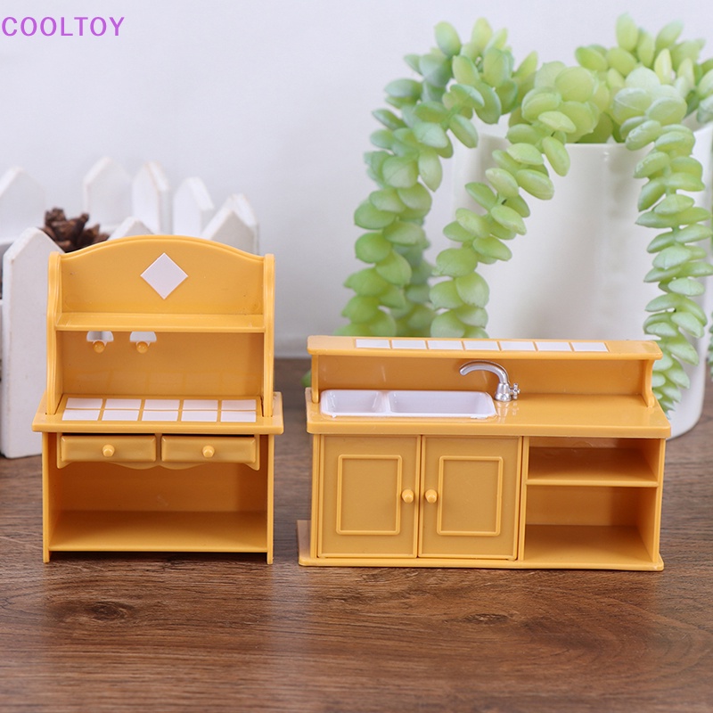 Đồ Nội Thất Nhà Bếp Bằng Nhựa Trang Trí Nhà Búp Bê Tỉ Lệ 1 / 12