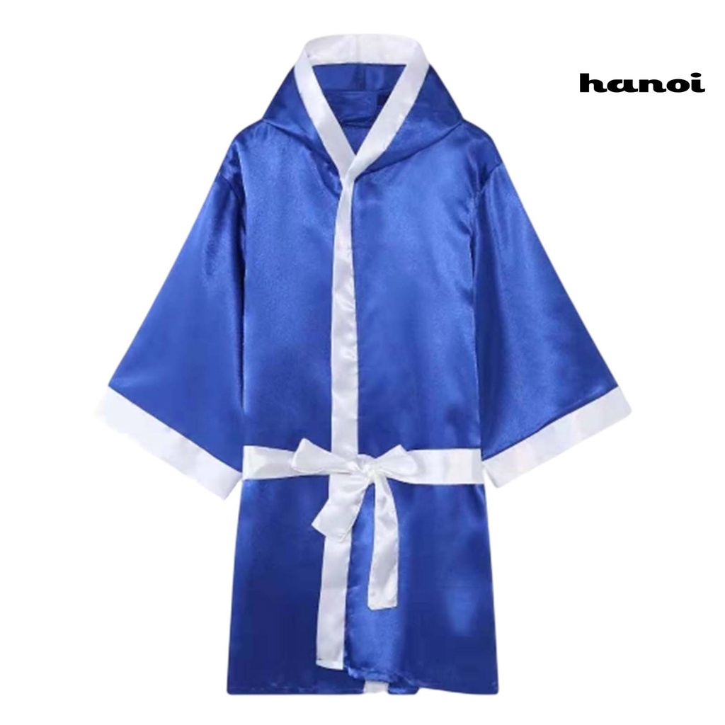 Vòng Đeo Tay Kiểu Dáng Đơn Giản Trẻ Trung♙Áo Choàng Tay Dài Có Mũ Trùm Vải Lụa Nylon Thoải Mái Thích Hợp Cho Tập Boxing / Muay Thai