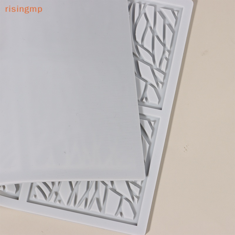 1 Khuôn Silicone Hình Vuông Họa Tiết Hoa Dùng Để Trang Trí Bánh