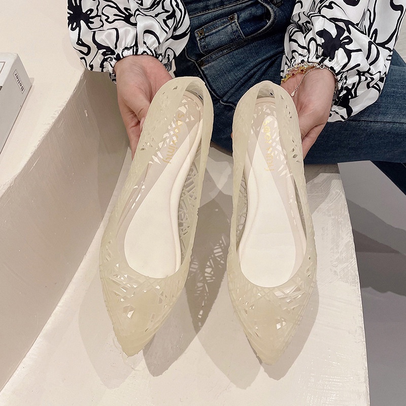 Giày Búp Bê Nhựa Chống Trượt Thời Trang Mùa Hè 2023 Cho Nữ