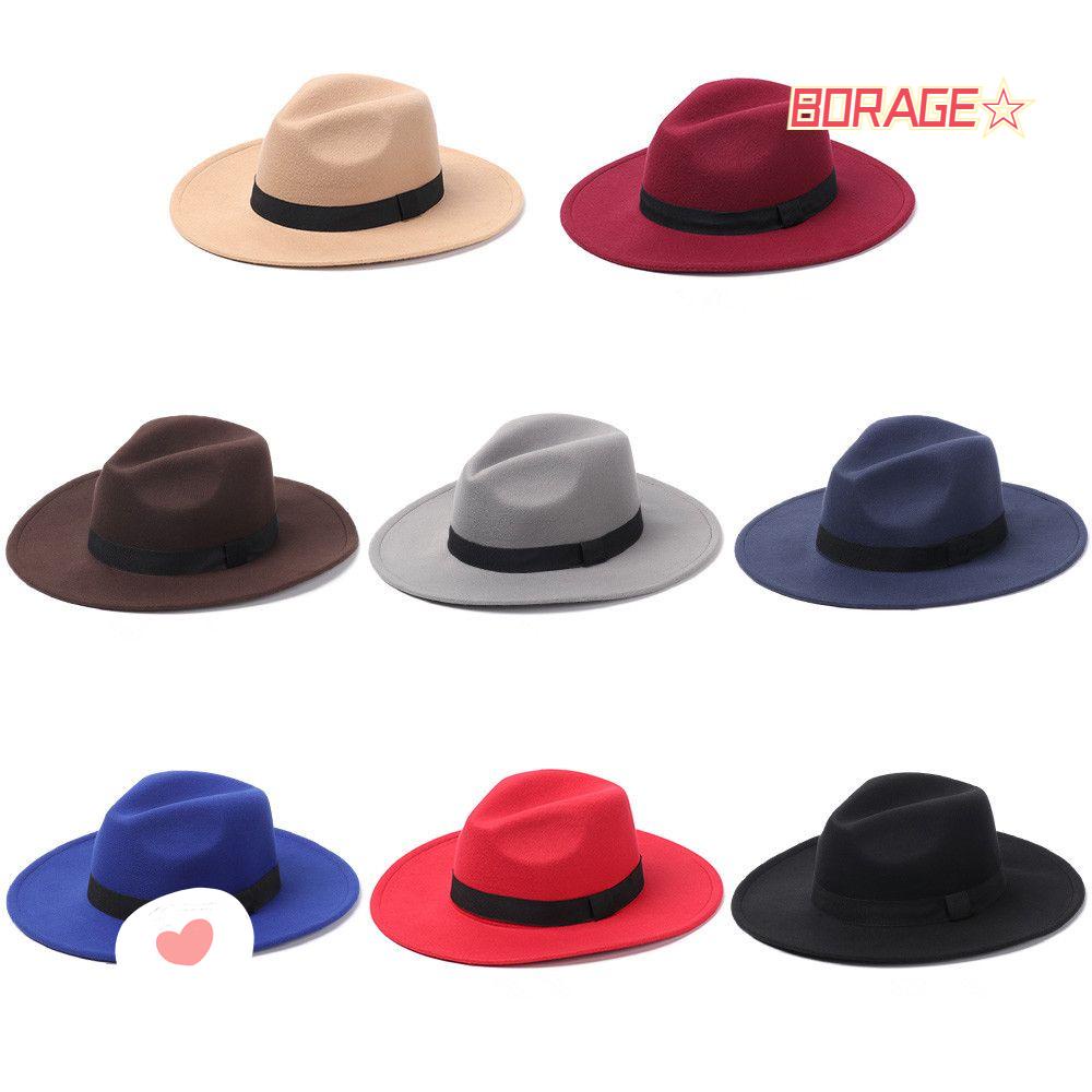 Mũ Fedora Vành Rộng Thời Trang Vintage Cho Nữ