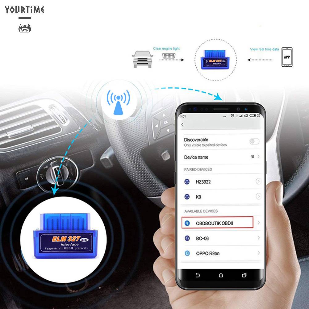 Thiết Bị Quét Bluetooth V1.5 OBD2 Cho Windows 7 / 8 Android