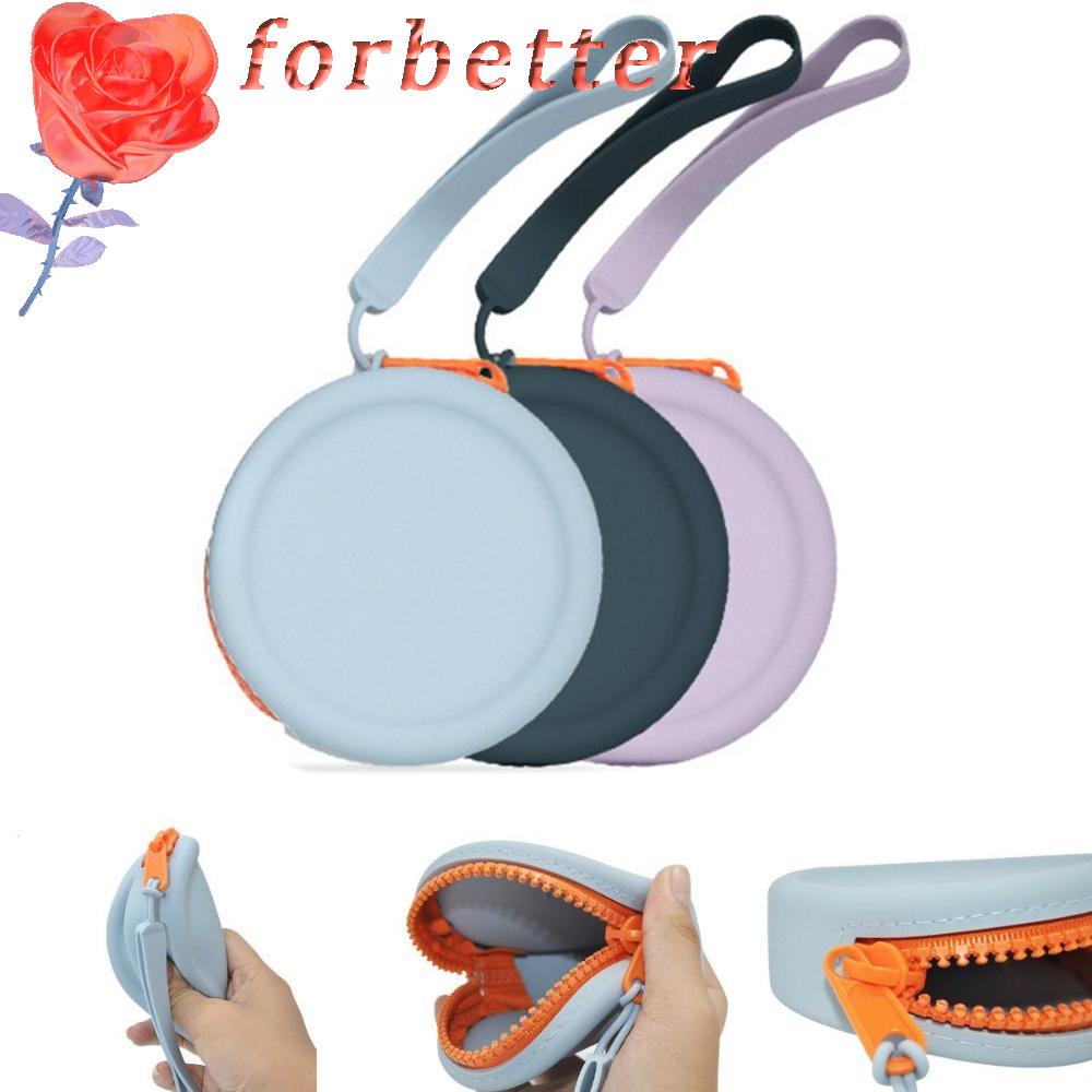 Túi Đựng Tai Nghe / Tiền Xu Bằng Silicon Có Khóa Kéo Tiện Dụng Cho Nữ Ốp