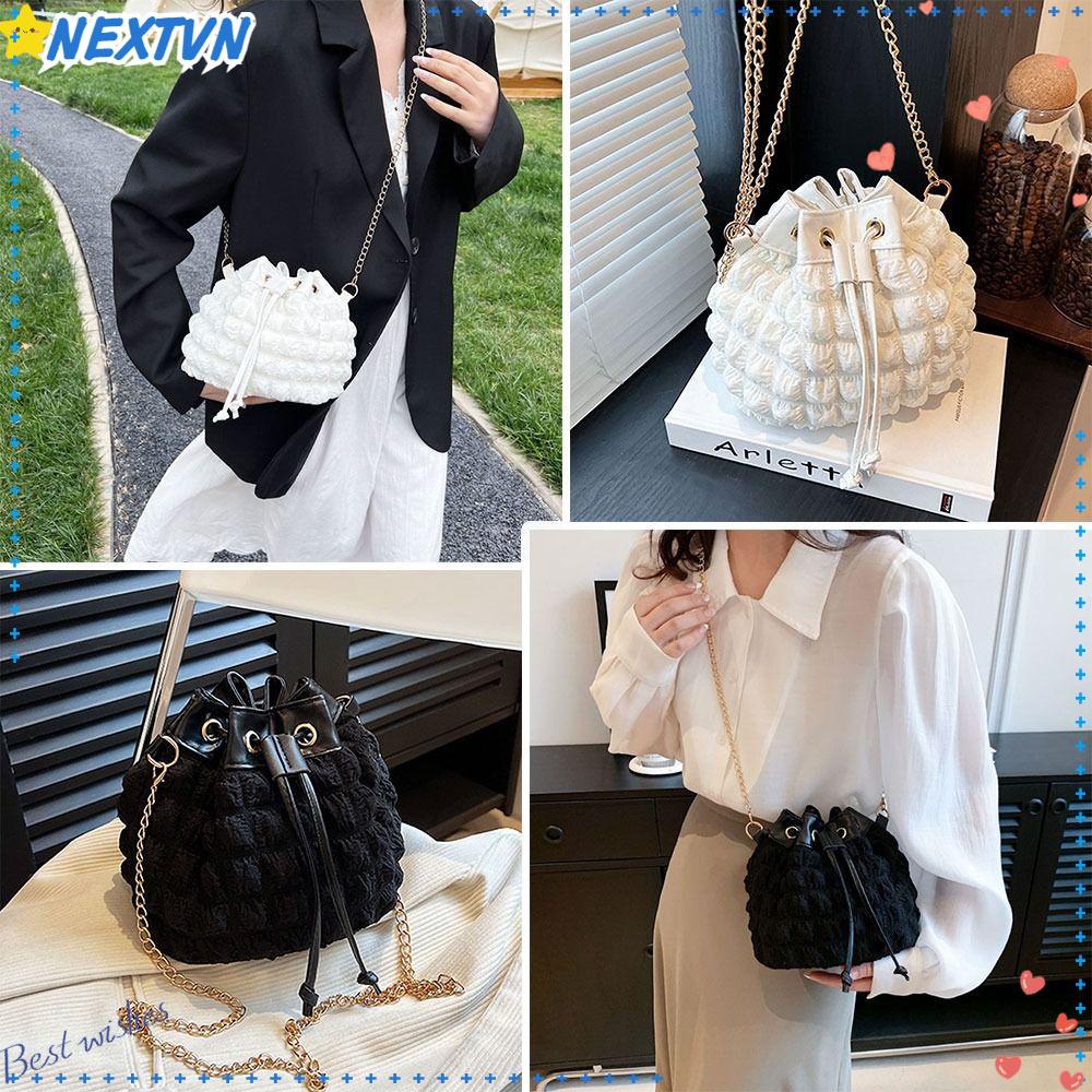 Túi Bucket Dây Rút Đeo Vai Thời Trang Dành Cho Nữ