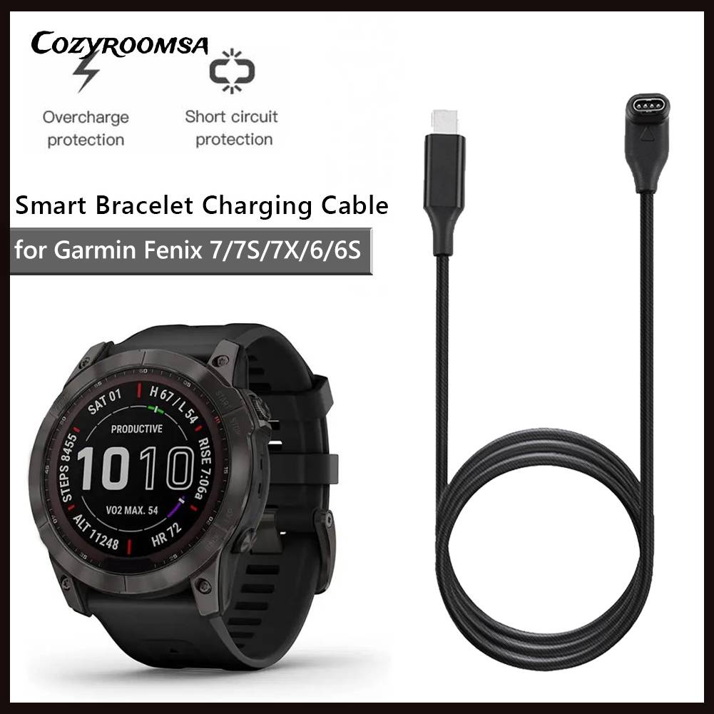 Cáp SạC Type C 1m Cho ĐồNg Hồ Garmin Fenix 7 / 7S / 7X / 6