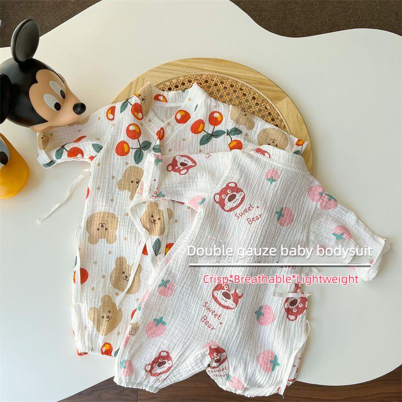 Bộ Body Cho Bé Trai Bộ Body Cho Bé Sơ Sinh Jum Cho Bé Gái Áo Liền Quần Tay Dài Bằng Cotton In Họa Tiết Hoạt Hình Động Vật Dễ Thương Thời Trang Mùa Hè Cho Bé Sơ Sinh