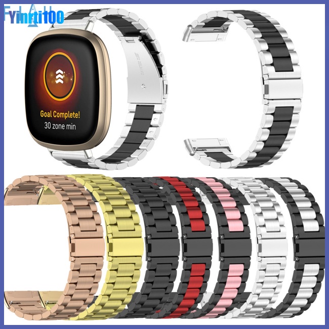 Dây Đeo Inox Thay Thế Cho Đồng Hồ Thông Minh Fitbit Versa4 Versa3 Sense2