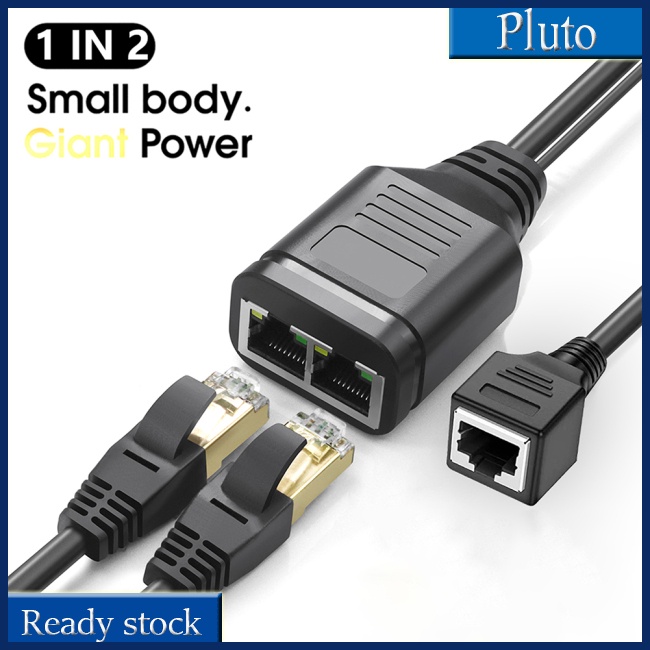 Mới Bộ Chia Mạng Lan RJ45 1 Female Sang 2 Female