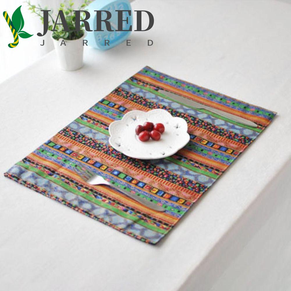 1 Tấm Lót Bàn Ăn Bằng Vải Lanh Cotton Mềm Cách Nhiệt Tái Sử Dụng Tiện Lợi