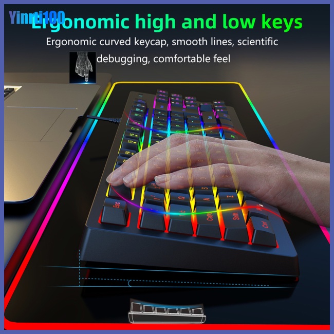 Bàn PhíM Y200 RGB 87 NúT BấM, ĐầU CắM Usb Cho Laptop / Pc