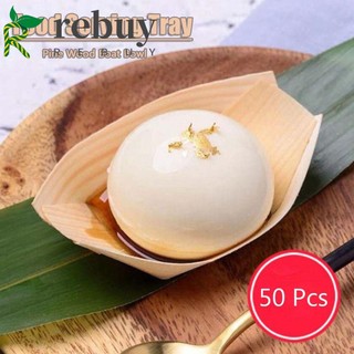 Khay gỗ hình thuyền đựng sushi trang trí