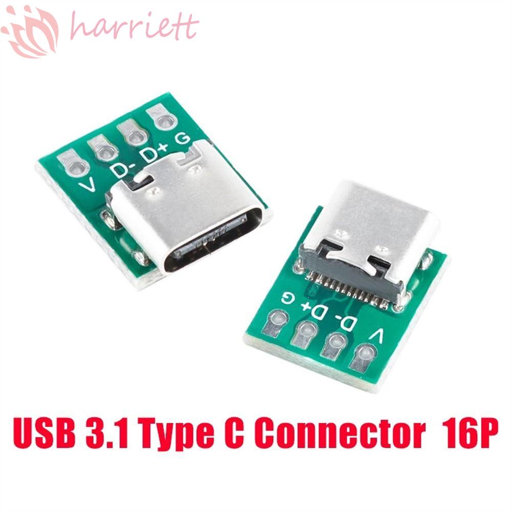 Dây Cáp Kết Nối Type C Với Bảng Mạch Thử PCB Lỗ Cắm Sang Ổ Cắm 2.54mm 16P