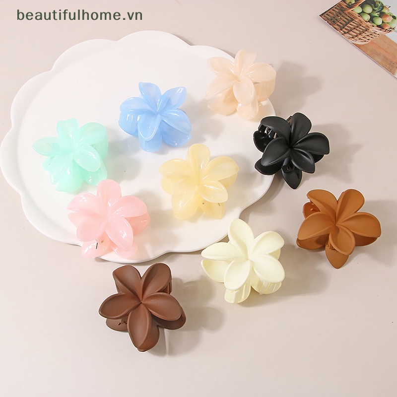 1 Kẹp Tóc Càng Cua Lớn Hình Hoa Trứng Phong Cách Bohemia Thời Trang Đi Biển Cho Nữ