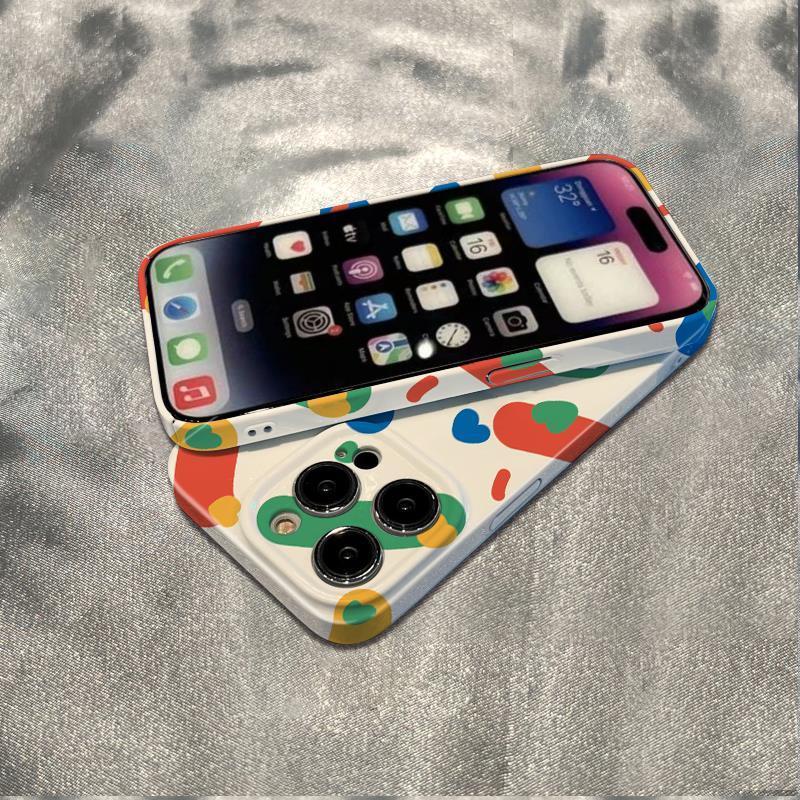 Ốp Điện Thoại Nền Trắng Graffiti Hình Trái Tim Chống Sốc Cho Iphone Max6In 78 13 14Pro 12 plus XCXS