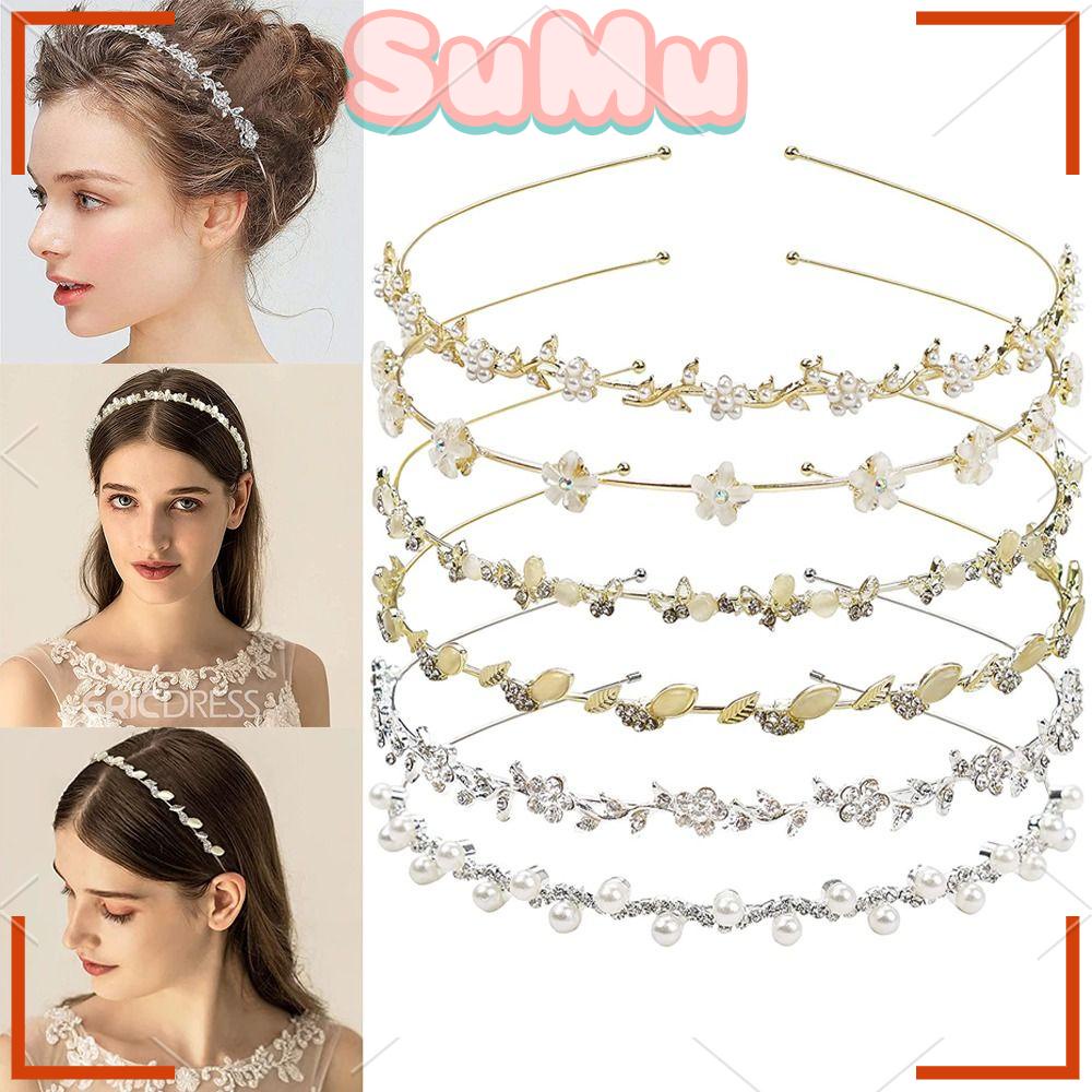 Lược Cài Tóc Hình Hoa Lá Lấp Lánh Dành Cho Cô Dâu