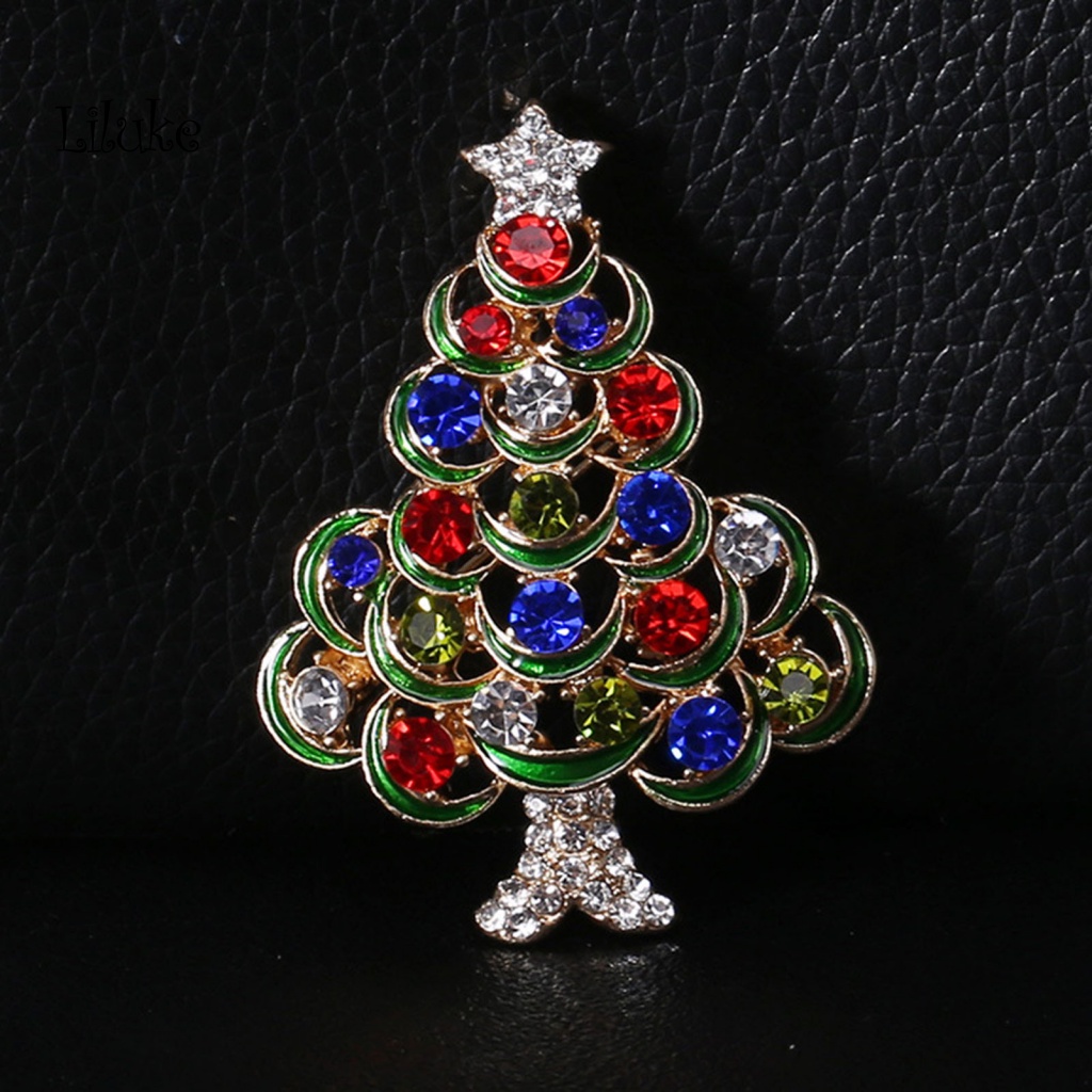 Ghim Cài Áo Trang Trí Hình Cây Thông Giáng Sinh Độc Đáo