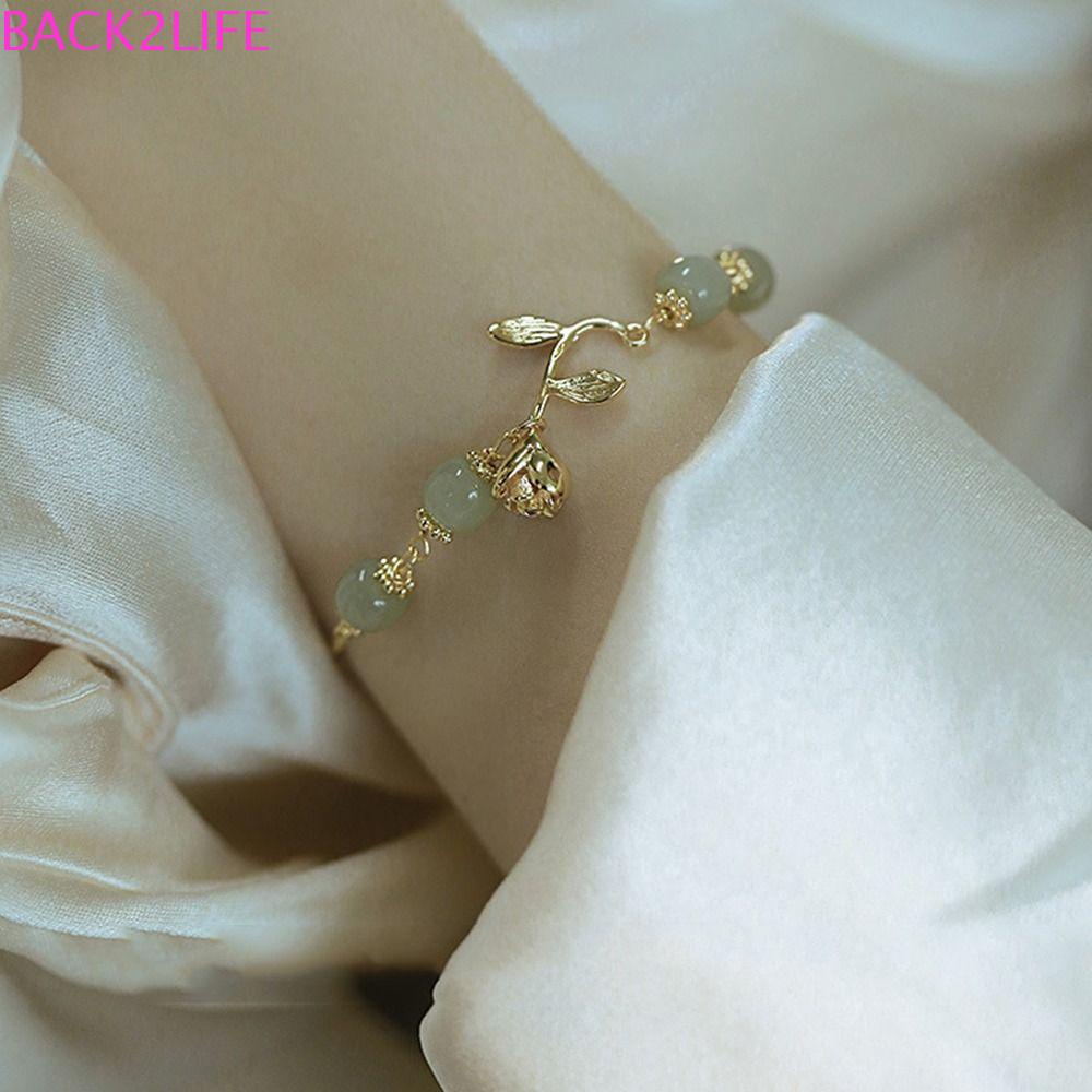 Vòng Tay Chuỗi Hạt Hợp Kim Co Giãn Phong Cách Retro Dễ Thương Cho Nữ Back2Lilife