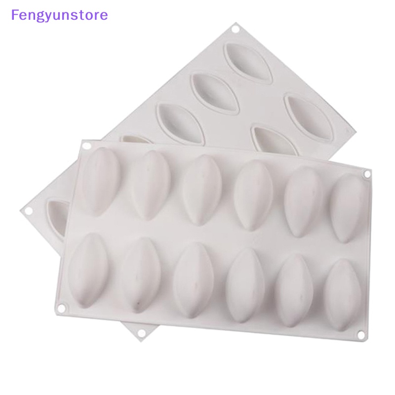 Khuôn Silicone 12 Ngăn Làm Bánh Hình Quenelle