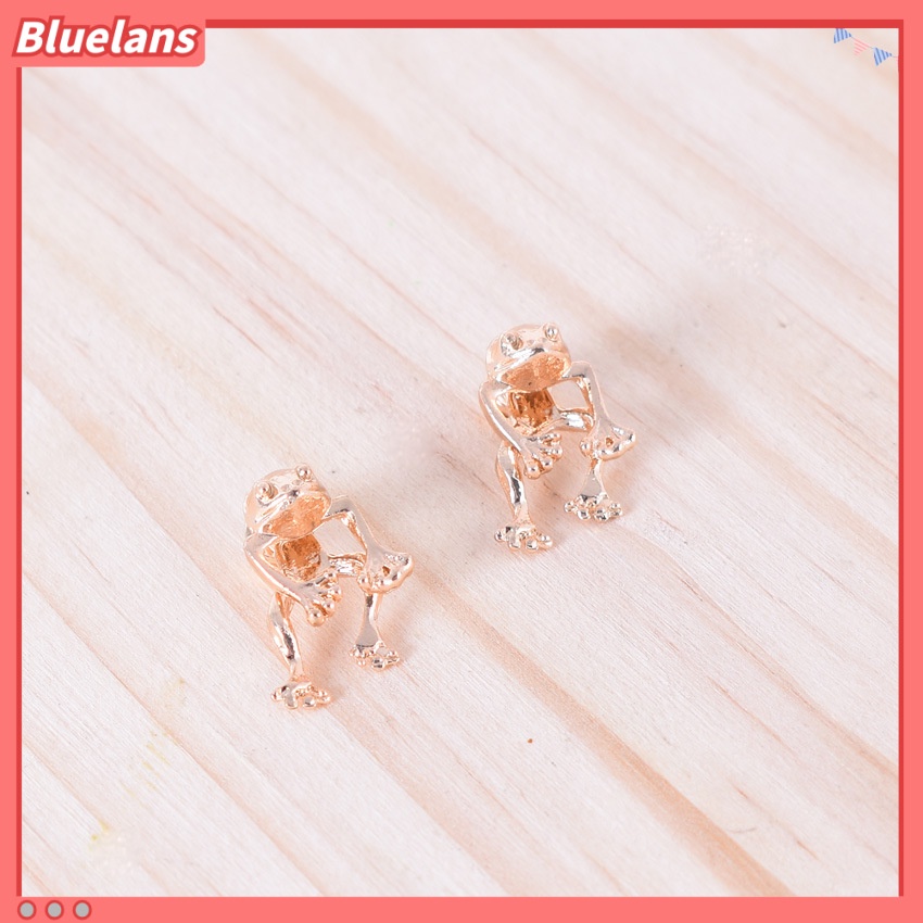 [BLS] Bông Tai Bạc Hình Ếch Phong Cách Retro Âu Mỹ Cổ Điển Thời Trang Punk Cá Tính Dành Cho Nữ