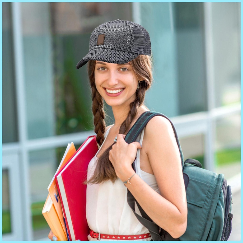 Mũ Lưỡi Trai Phối Lưới Thoáng Khí Nhanh Khô Thời Trang Mùa Hè Cho Nam Và Nữ