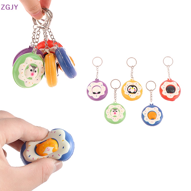 1 Đồ Chơi Squishy Hình Bánh Donut Bóp Xả Stress Mới