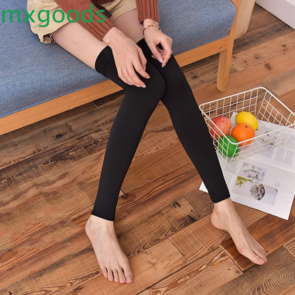 MXGOODS Mxgoods Vớ Dài Giữ Ấm Chân Màu Trơn Chống Trượt Thoải Mái Tiện Lợi Mùa Thu Cho Nữ JK