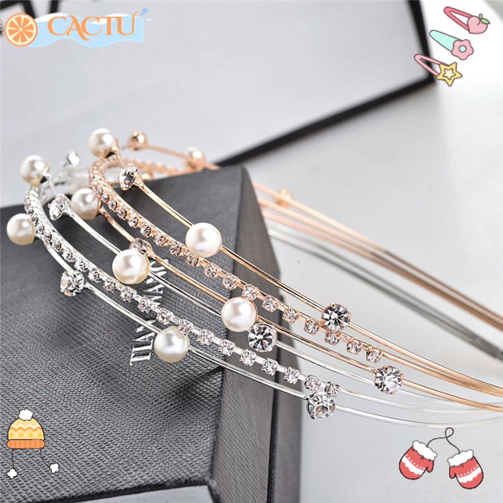 CACTU Lược Cài Tóc Họa Tiết Hoa Lá Lấp Lánh Cho Cô Dâu