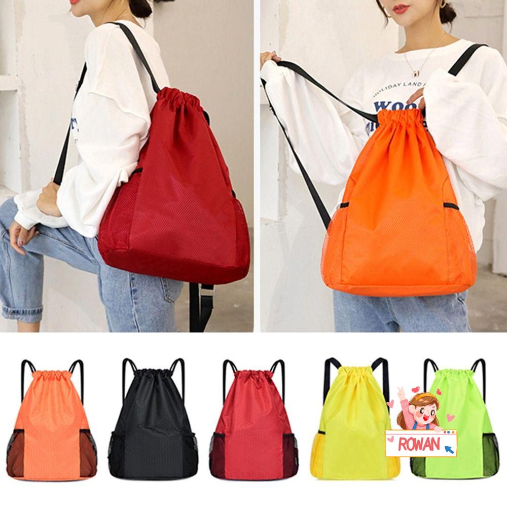 ROWANS Túi Dây Rút polyester Màu Sắc Trơn Chống Thấm Nước Tiện Dụng Đựng Đồ Tập Gym / Thể Thao