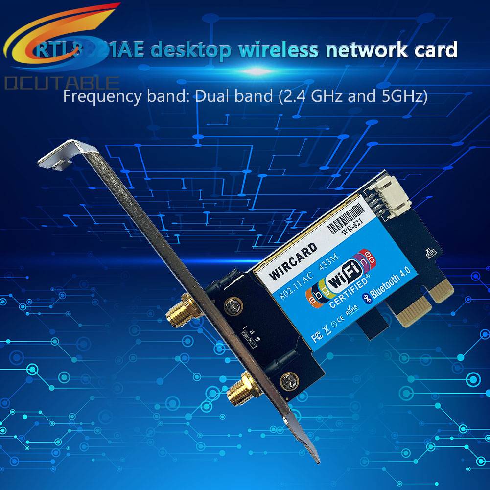 Thẻ WiFi Băng Tần Kép 433Mbps 802.11ac Cho PC