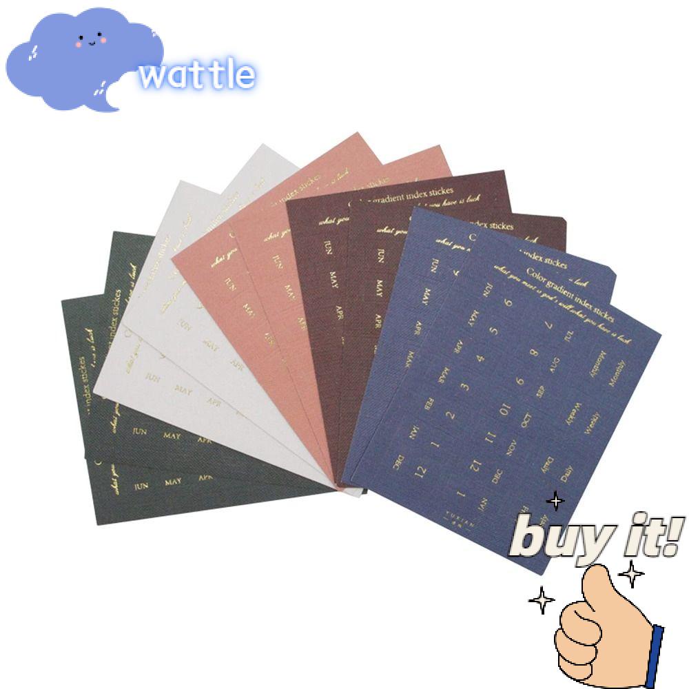 WATTLE Bộ 10 Tấm Sticker Dán Tự Dính Màu Sắc Gradient Dành Cho Văn Phòng