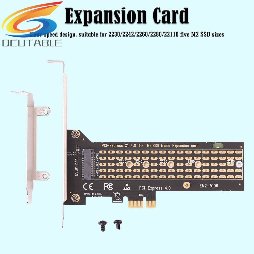 Card Mở Rộng EM2-5106 SSD M.2 Sang PCI-E 1x Cho M-Key NVME / B-Key SATA