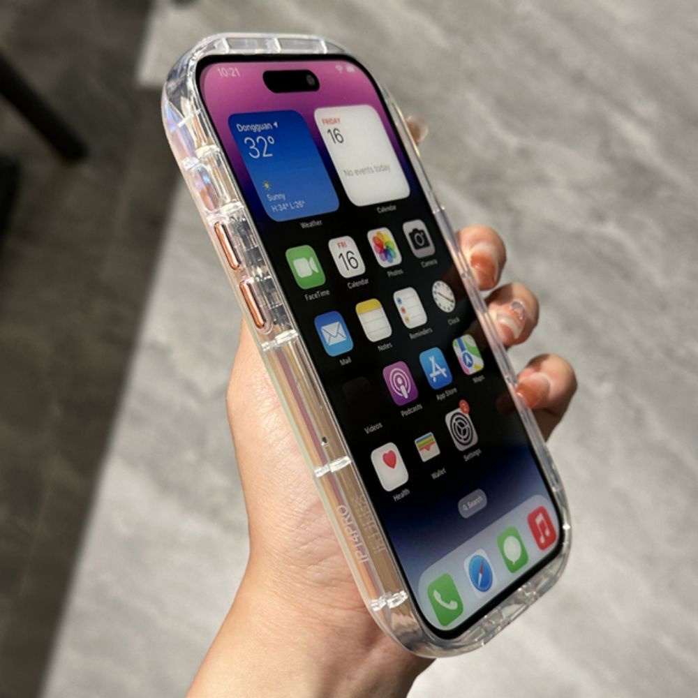 Ốp Điện Thoại TPU Dẻo Màu Hồng Laser Bảo Vệ Ống Kính Thời Trang Chống Sốc Cho IPhone 11 12 13 14 Pro Max