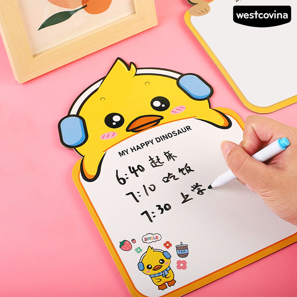 [WSTN]✎Bảng Vẽ Hình Động Vật Dễ Thương Có Thể Xóa Được Và Tái Sử Dụng Cho Trẻ Em