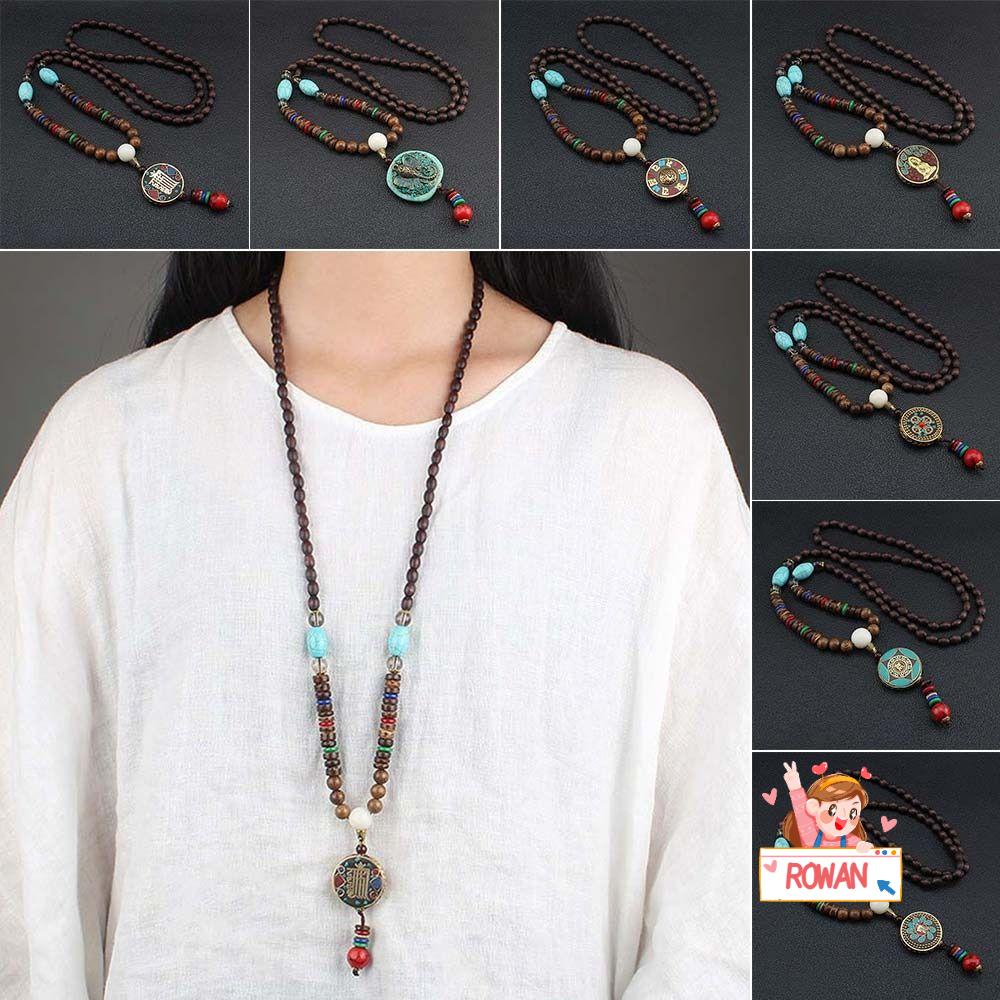 ROWANS Vòng cổ Phật Giáo Phong Cách Nepal