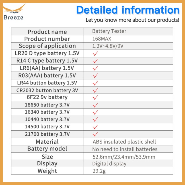 ANENG Máy Kiểm Tra Dung Lượng Pin Lithium 168Max Màn Hình Hiển Thị Kiểm Tra Tải Thông Dụng AAA AA