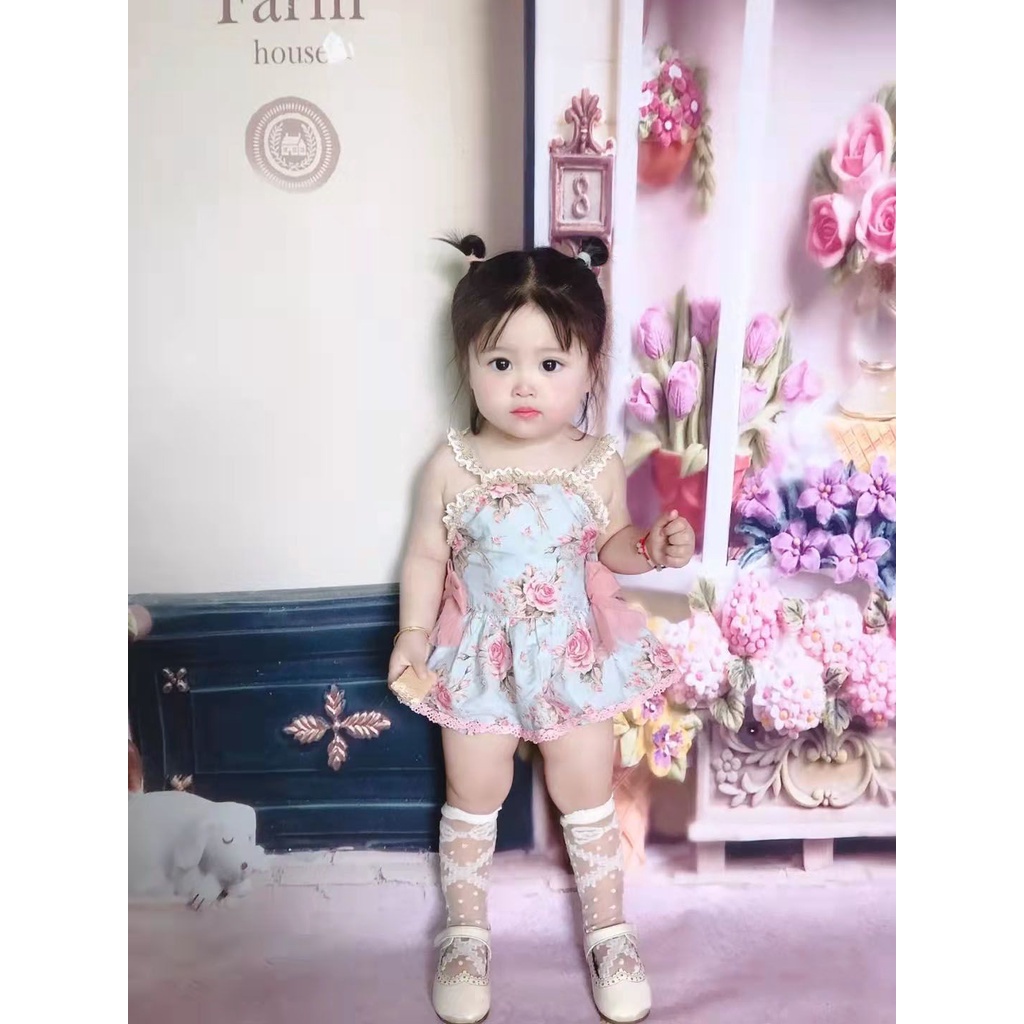 Hàng Mới Về Đầm Yếm Công Chúa Phong Cách Phương Tây Thời Trang Mùa Hè Cho Bé Gái