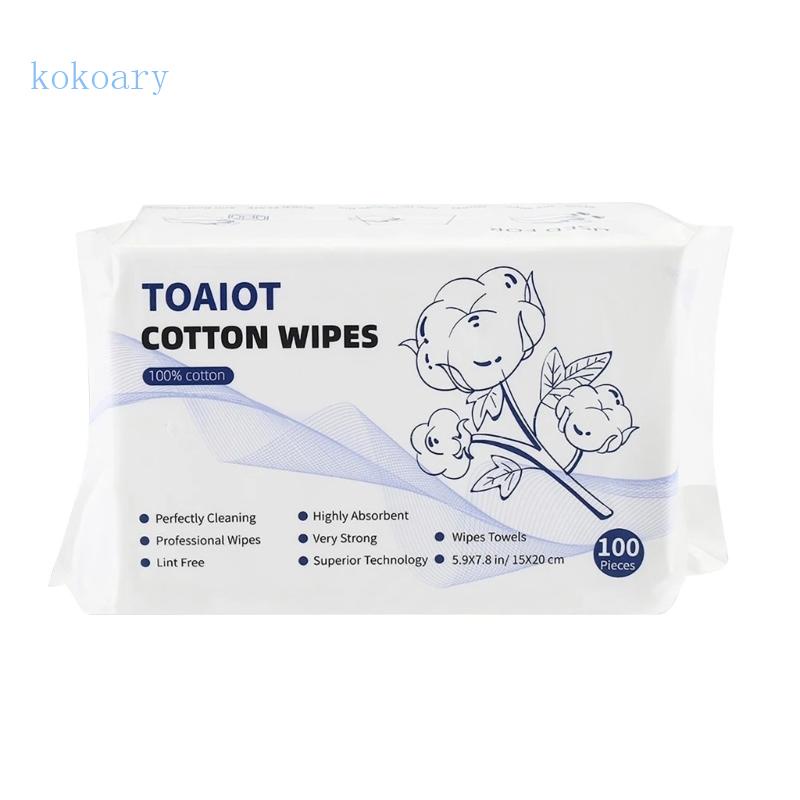 Bộ 100 Khăn Lau Cotton Siêu Thấm Hút Chất Lượng Cao