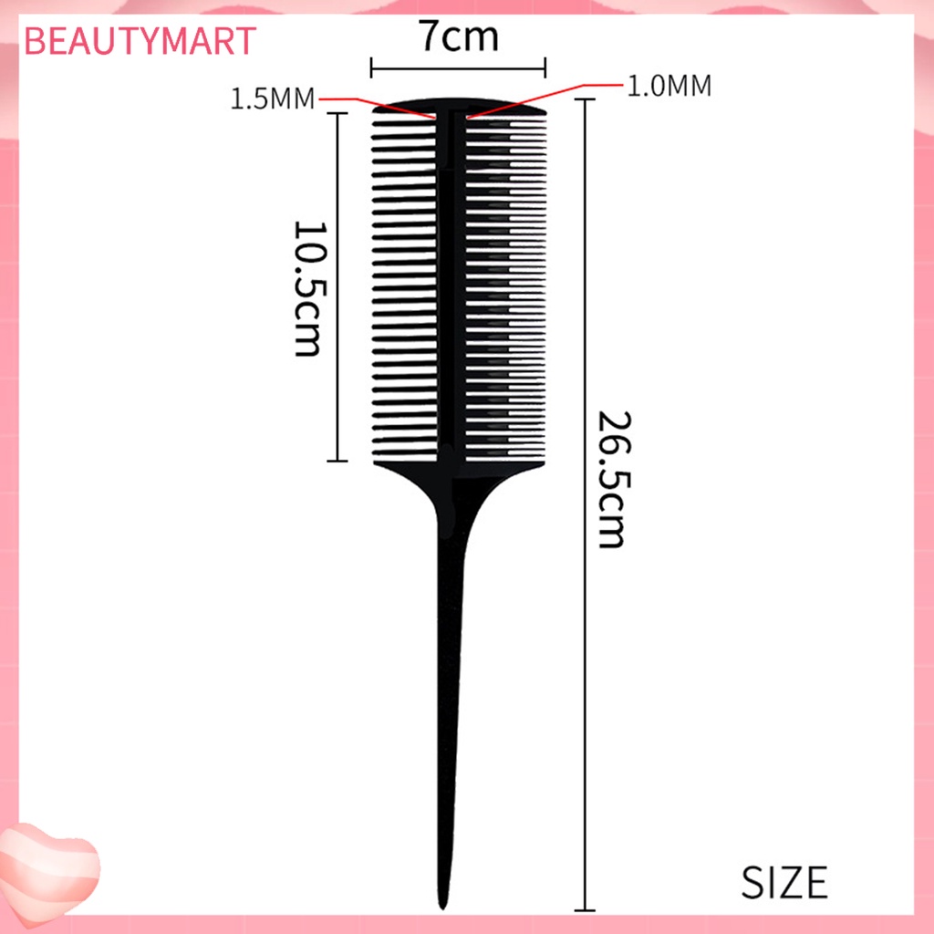 Lược Chải Tóc Hai Đầu Bằng Nhựa ABS Chịu Nhiệt Thiết Kế Răng Thưa Tiện Dụng