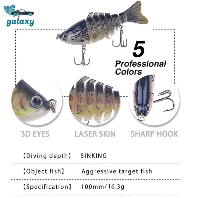 Galaxy Mồi Câu Cá Giả 3d 16g / 10cm Chuyên Nghiệp
