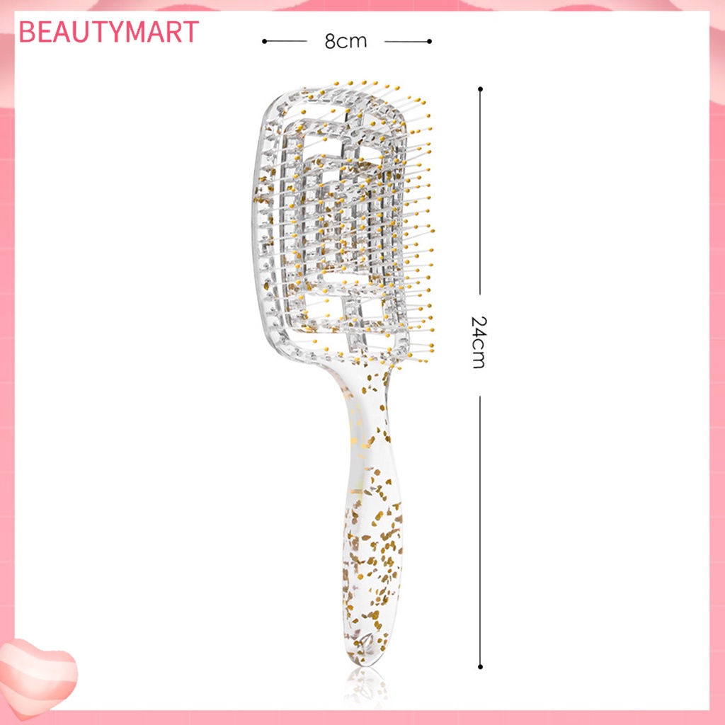 Lược Chải Tóc Tạo Kiểu Chống Tĩnh Điện Thiết Kế Dạng Cong Bằng Nhựa