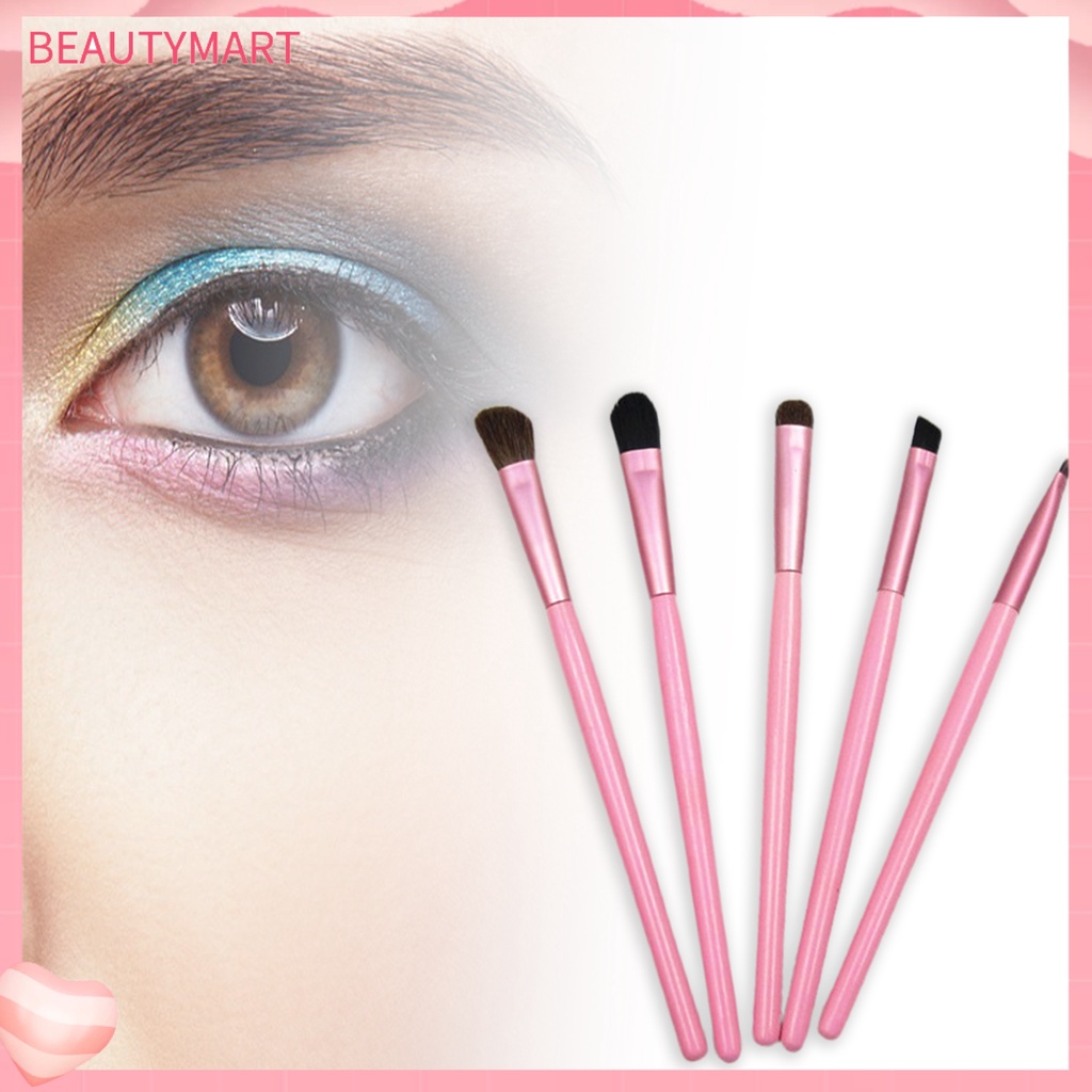 Set 5 Cọ Trang Điểm beautymart Thiết Kế Ống Nhôm Tiện Dụng