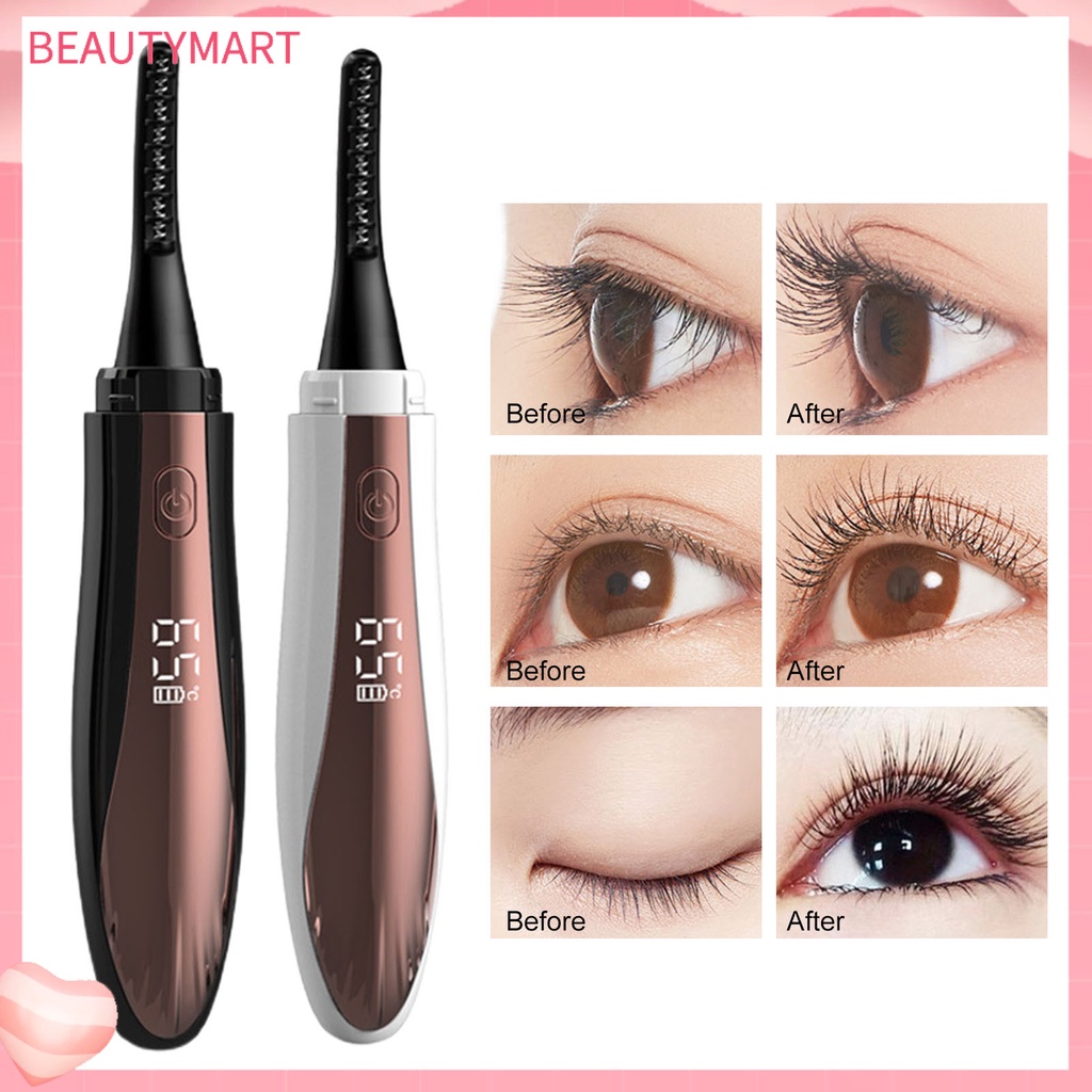 Dụng Cụ Uốn Lông Mi Bằng Điện 4 Nhiệt Độ Nhanh Khô Lâu Trôi Chống Bỏng Màn Hình LED Hiển Thị Có Thể Sạc Lại