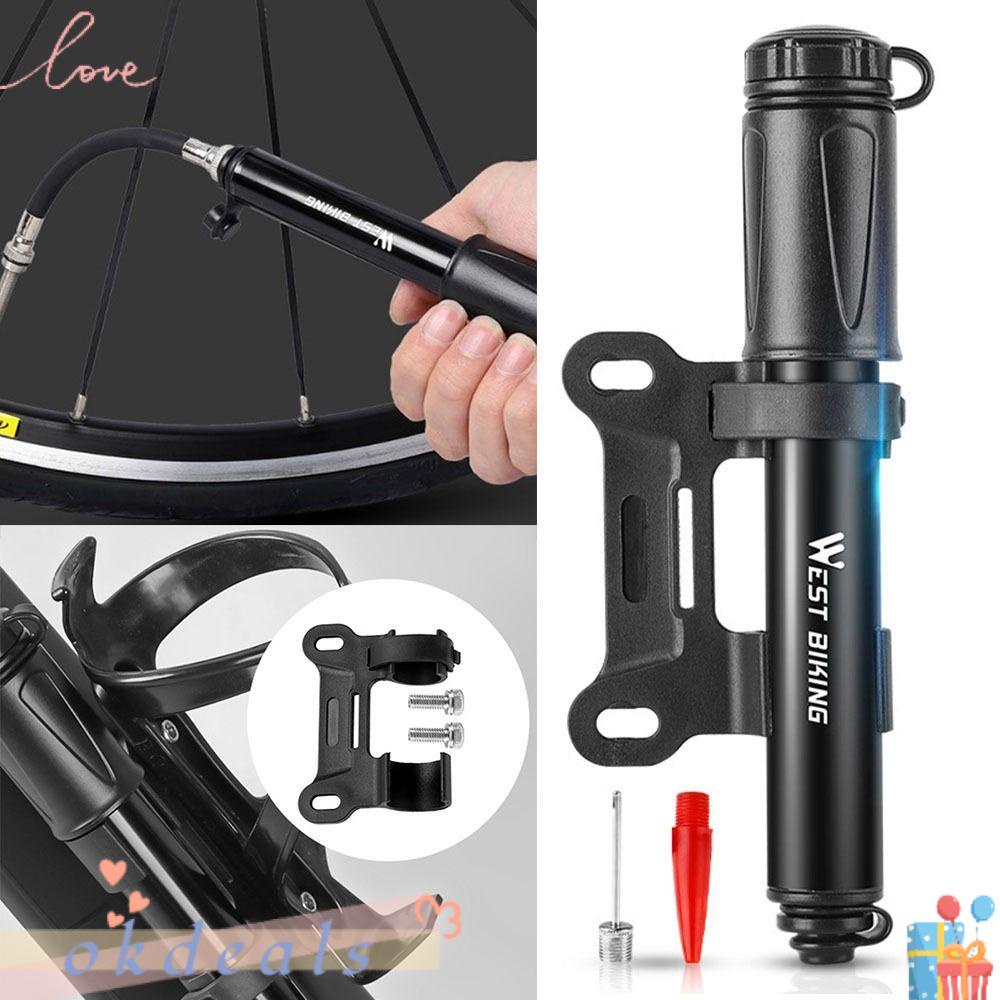 OKDEALS Bơm Xe Đạp Leo Núi / Bóng Rổ Màu Đen Chất Lượng Cao