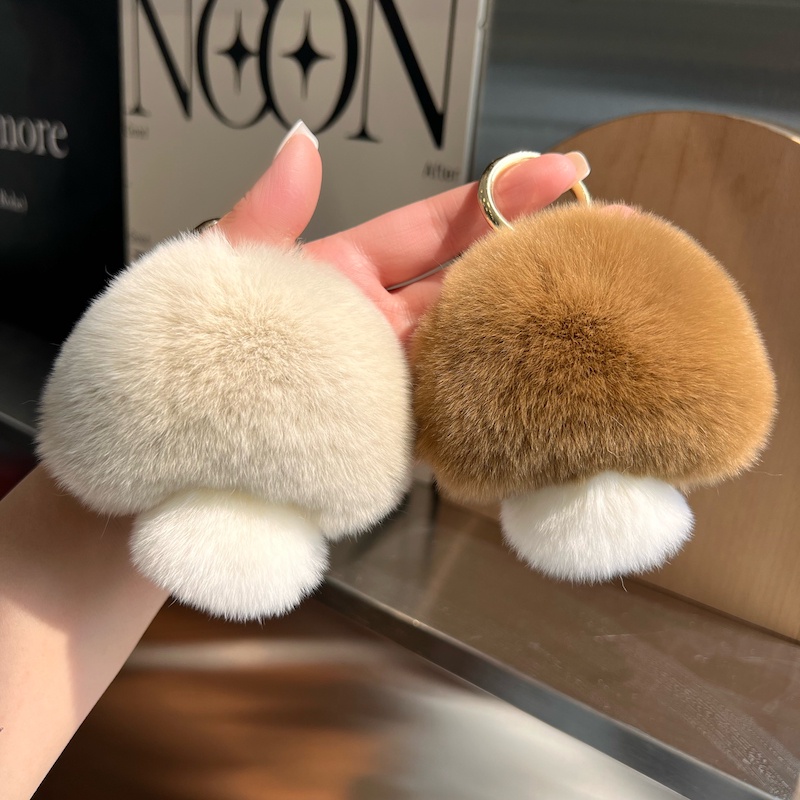 Móc Khóa Xe Hơi Bóng Lông ins Trang Trí Ba Lô Đi Học móc khóa gấu bông móc khóa hình