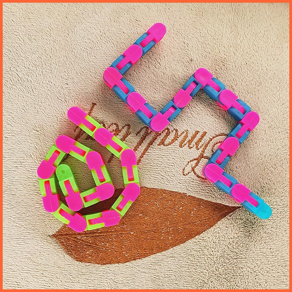 Set 8 Đồ Chơi Fidget Spinner 24 Liên Kết Với Đường Ray Dạ Quang Cho Trẻ Em