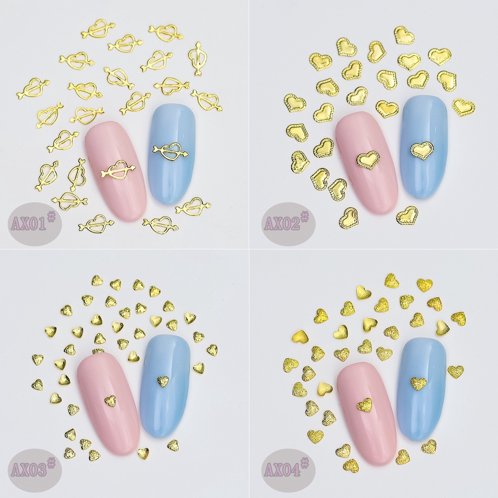 Bộ 500 / 1000 Đinh Tán Kim Loại Hình Bán Nguyệt / Tròn / Ngôi Sao / Mặt Trăng / Vòng Tròn Trang Sức DIY