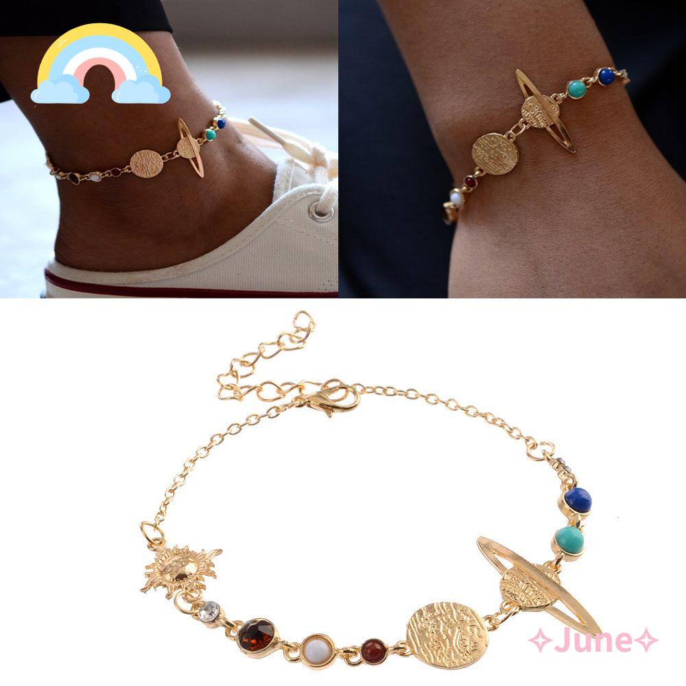 JUNE Lắc Chân Hình Hành Tinh Thời Trang Đi Biển Mùa Hè Cho Nữ